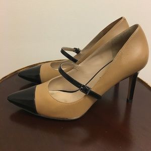 Via Spiga Two Toned Mary-Jane Style Heels